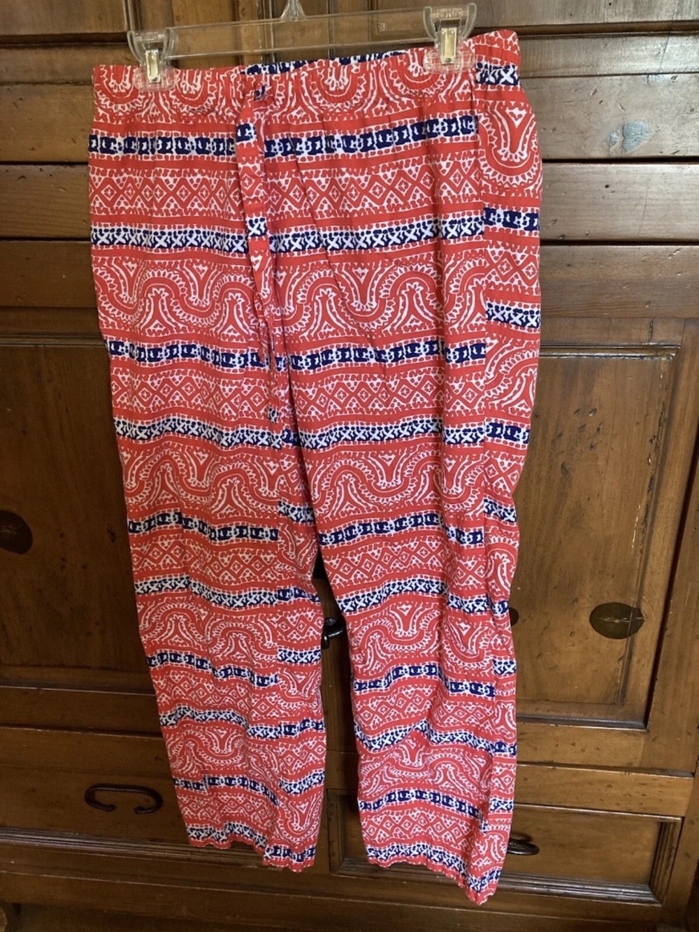 Womens' Vineyard Vines Boho Cotton Poplin Lounge Sleep Pajama Pants-XS
